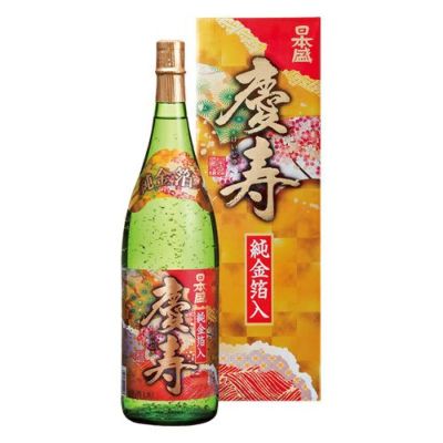 化粧箱入】慶寿 純金箔入 720ml ｜ SAKARI online（日本盛）