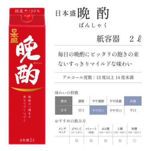晩酌 2L｜ SAKARI online（日本盛）